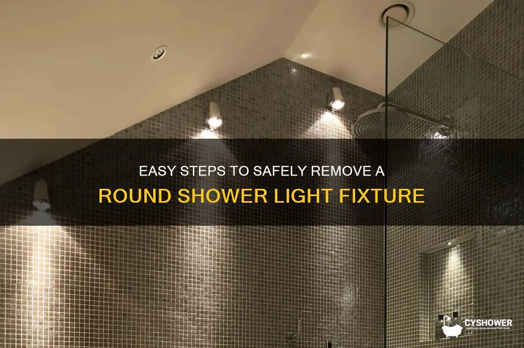 how to remove round shower light