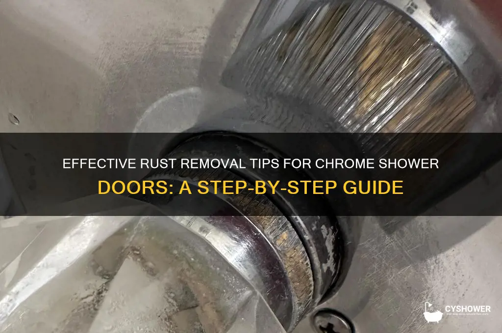 how to remove rust from a chrome shower door