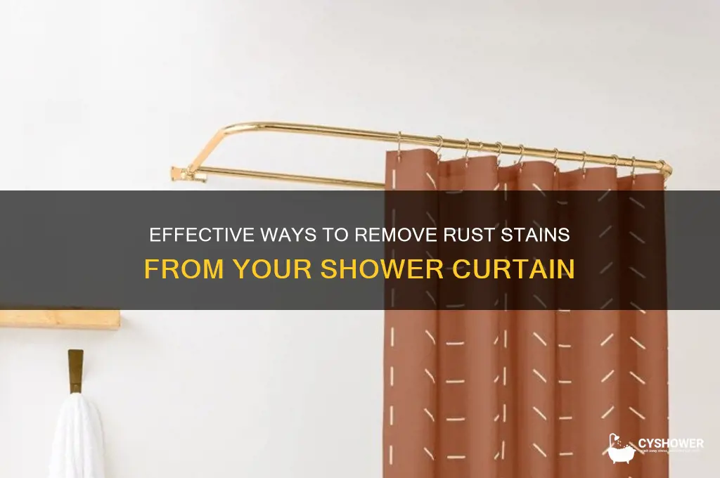 how to remove rust from a shower curtain