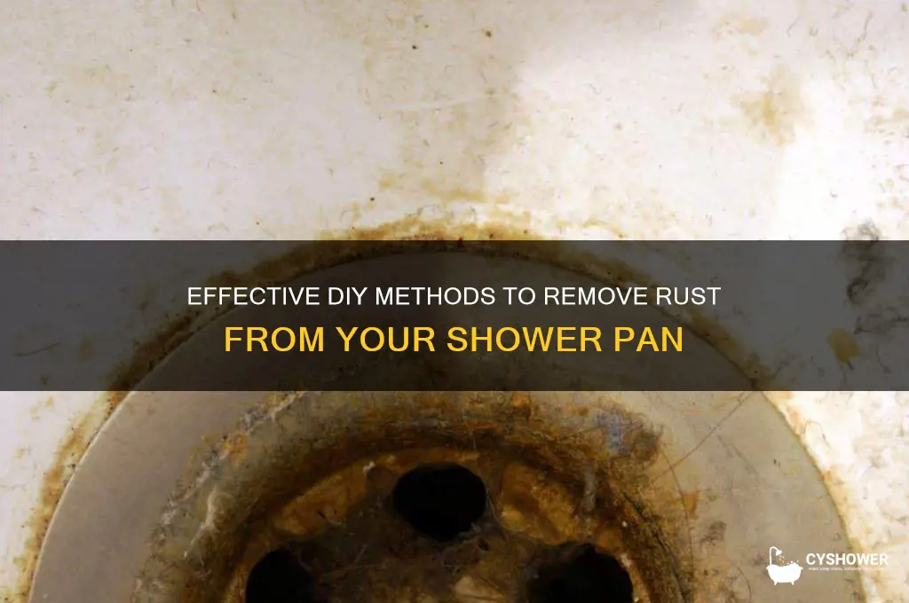 how to remove rust from a shower pan