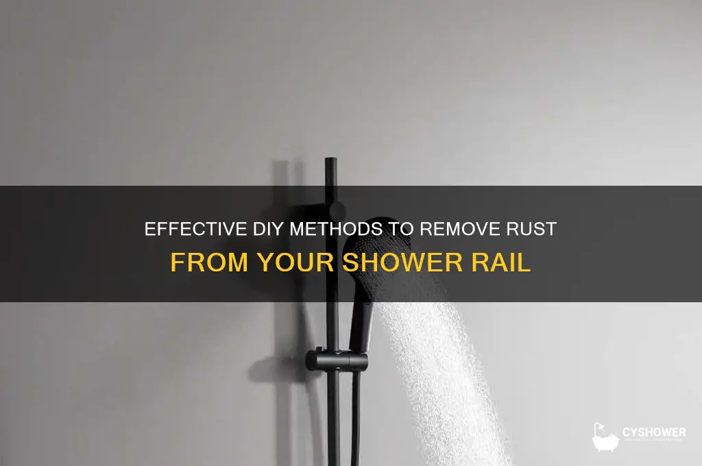 how to remove rust from a shower rail