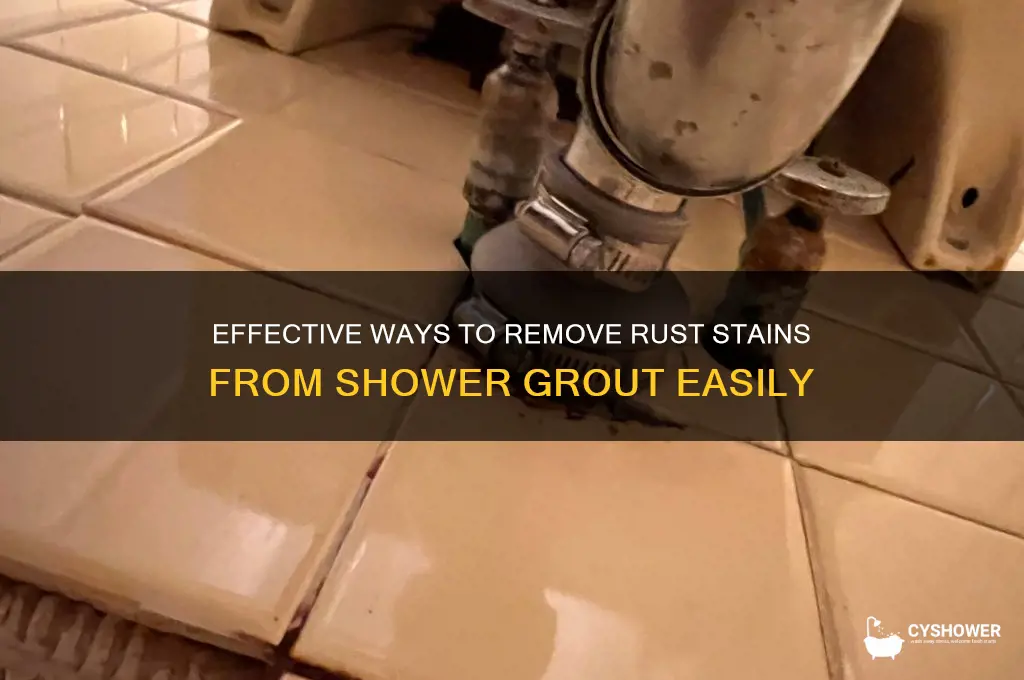 how to remove rust from grout in shower