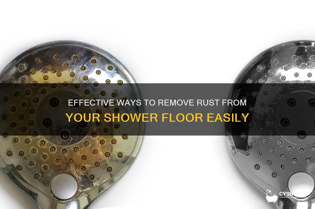how to remove rust from shower floor