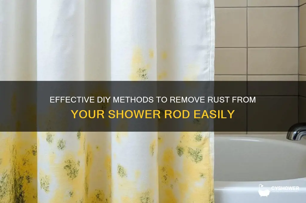 how to remove rust from shower rod