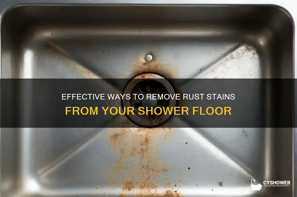 how to remove rust stain from shower floor