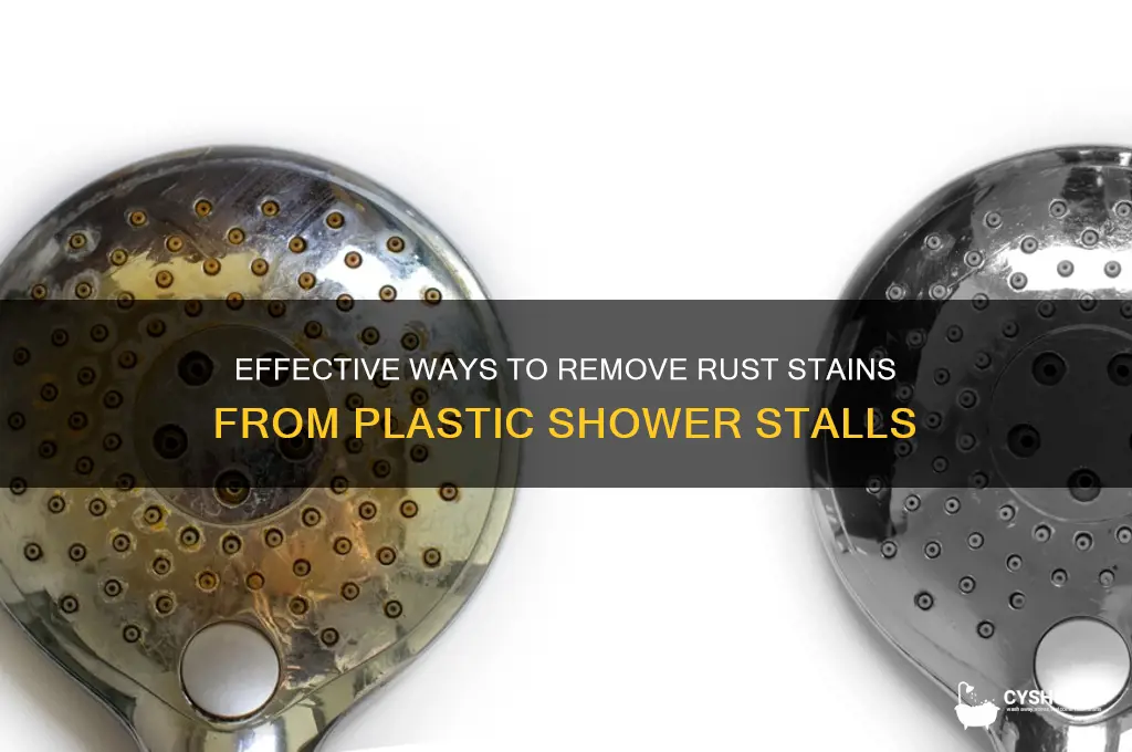 how to remove rust stains from plastic shower stall