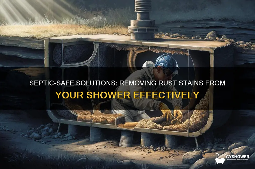 how to remove rust stains from shower septic safe
