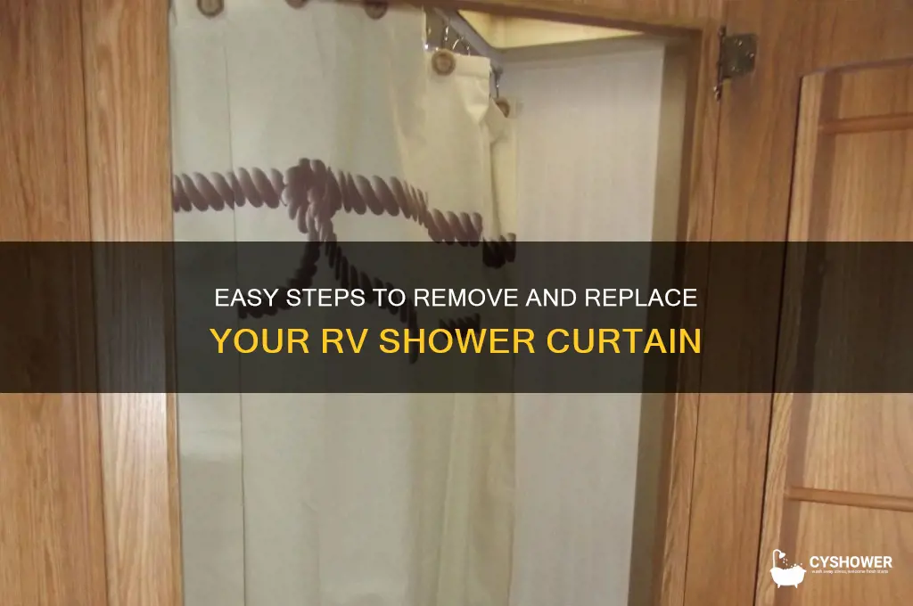 how to remove rv shower curtain