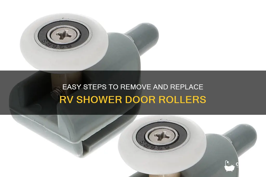 how to remove rv shower door rollers