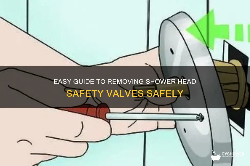 how to remove safety valve from shower heads