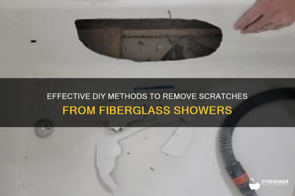 how to remove scratches from fiberglass shower