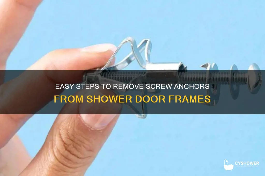 how to remove screw anchors shower door frame