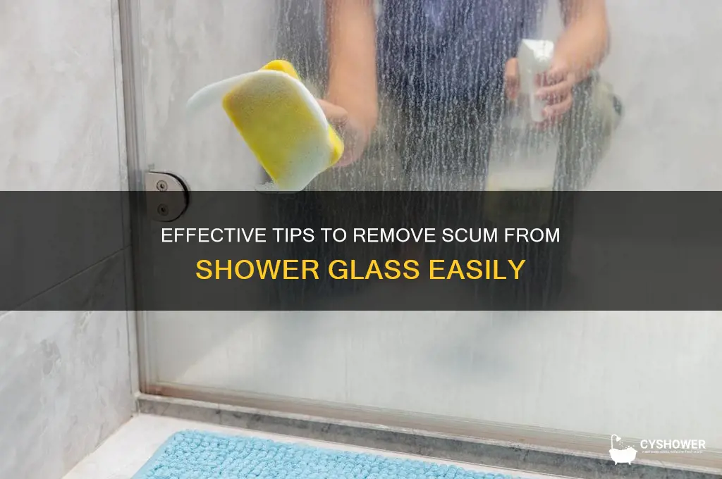 how to remove scum from shower glass