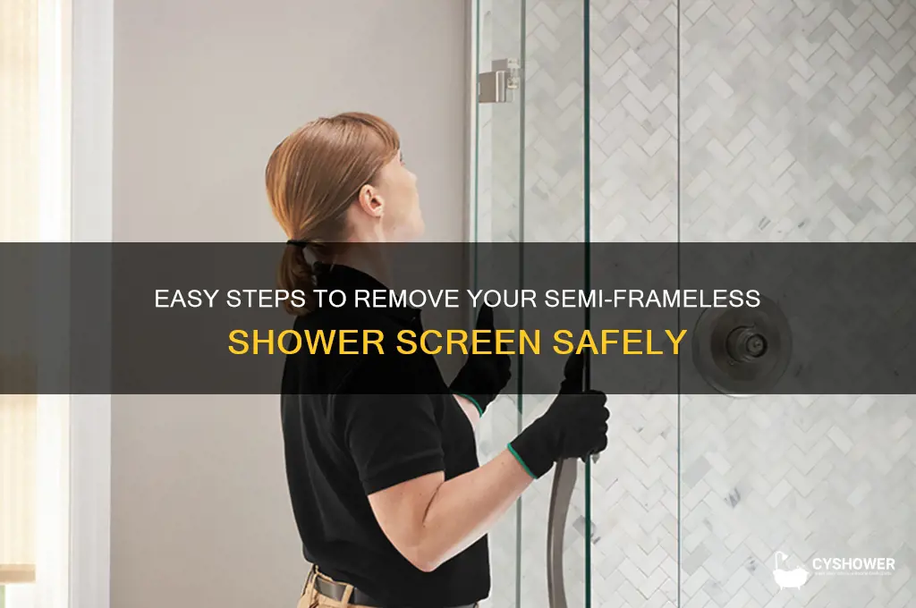 how to remove semi frameless shower screen