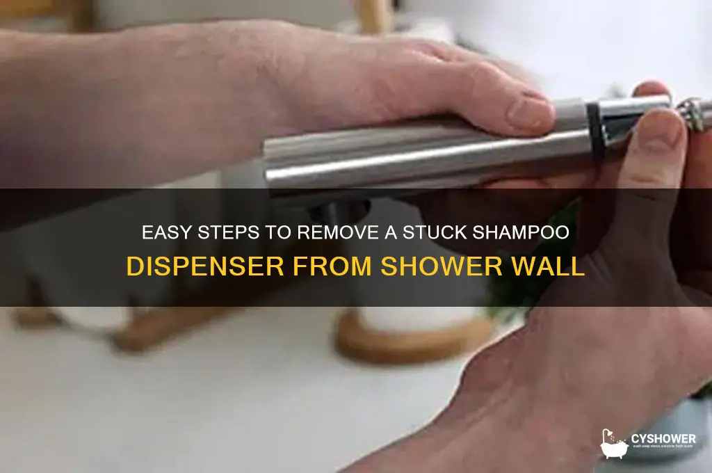 how to remove shampoo dispenser from shower wall