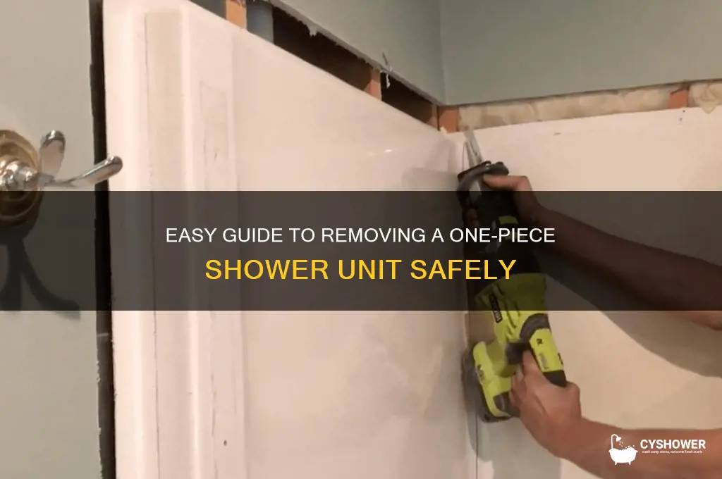 how to remove shower 1 piece