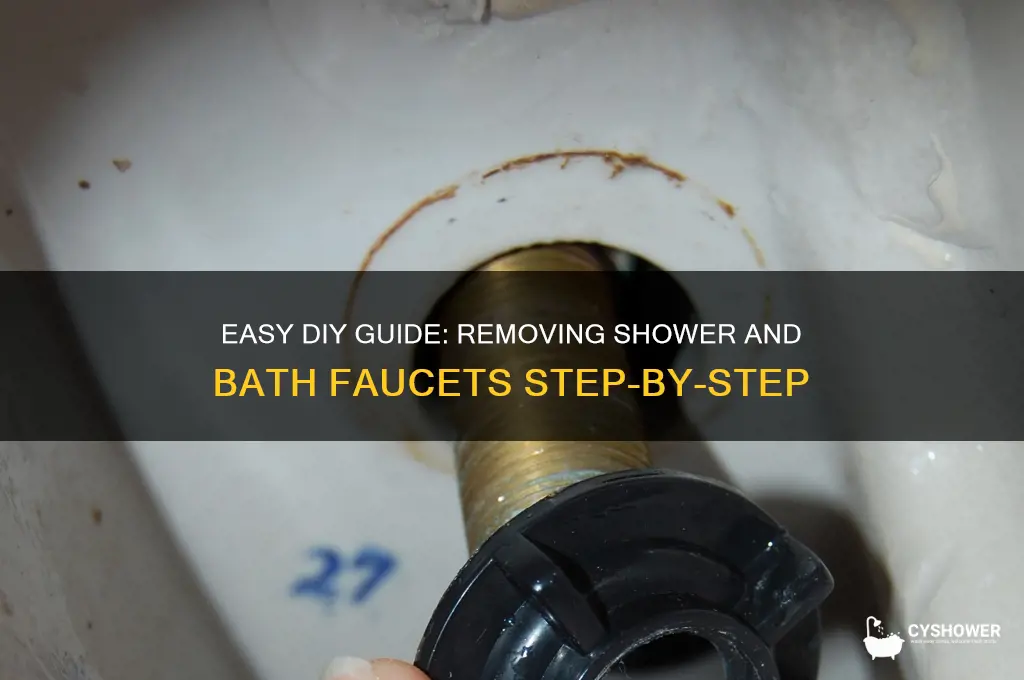 how to remove shower and bath faucet