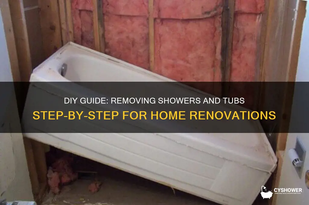 how to remove shower and tub