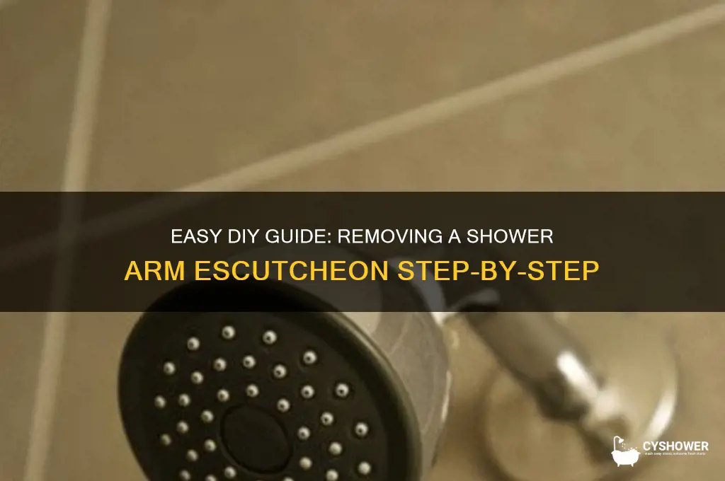how to remove shower arm escutcheon