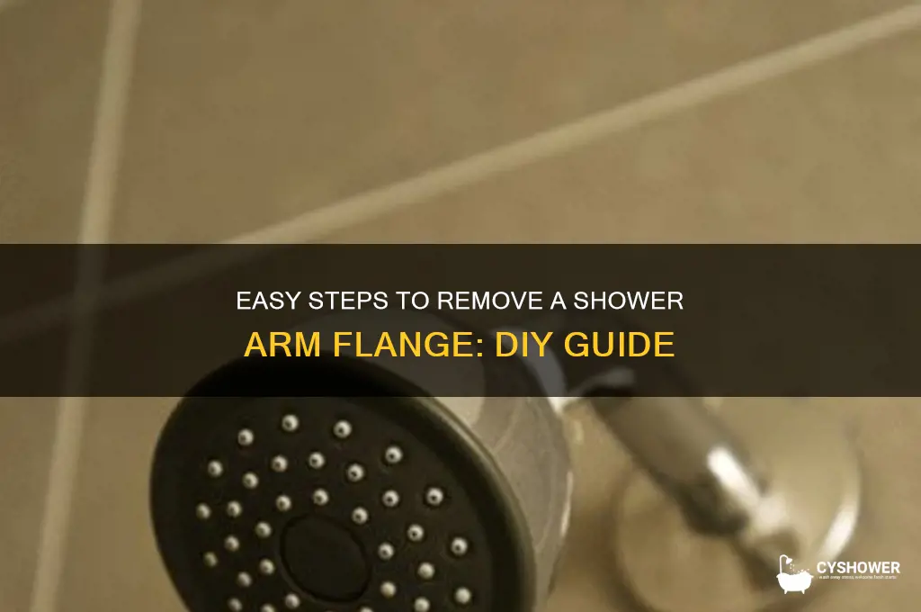 how to remove shower arm flange