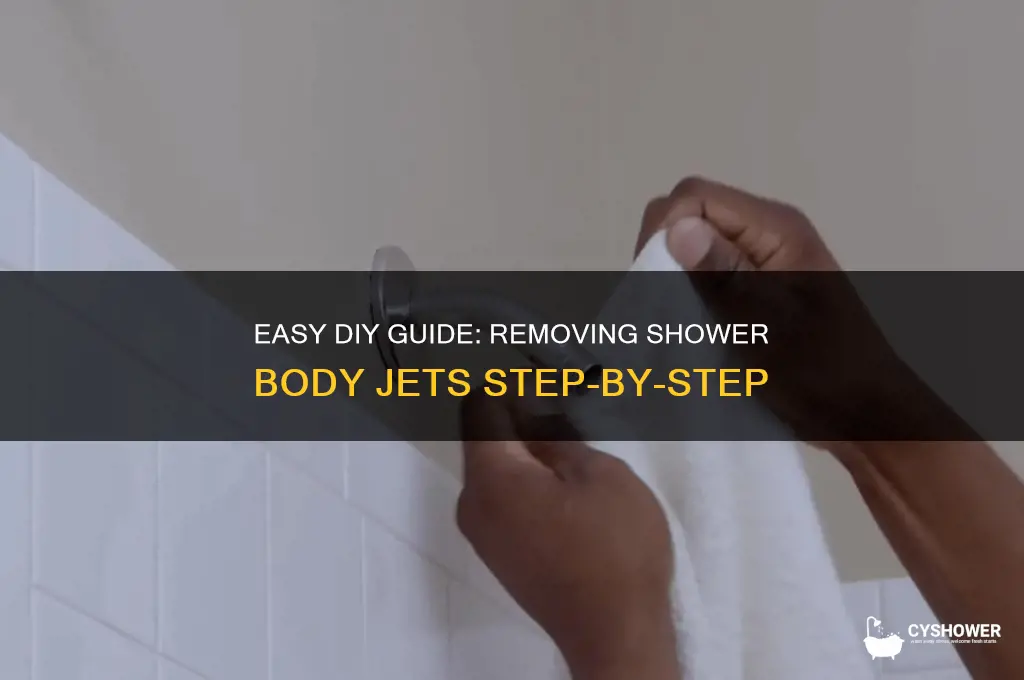 how to remove shower body jets