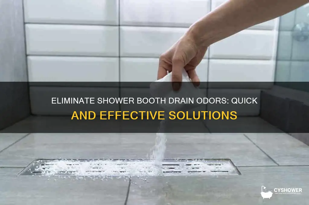 how to remove shower booth drain smell