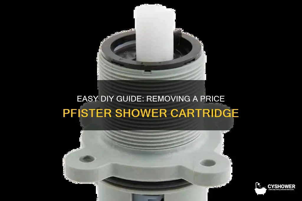 how to remove shower cartridge price pfister