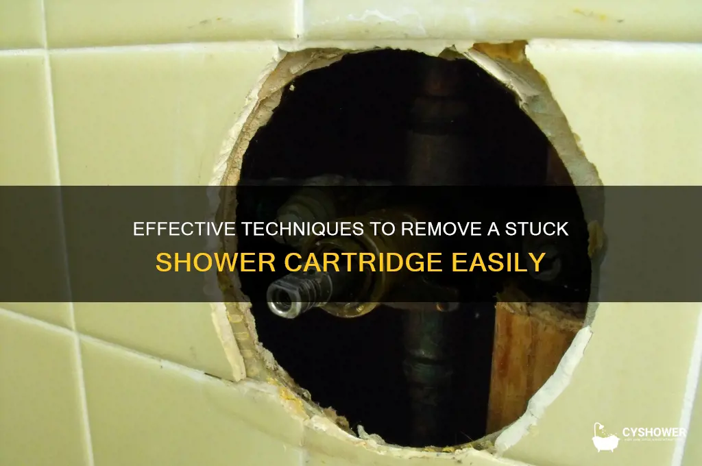 how to remove shower cartridge thsts stuck
