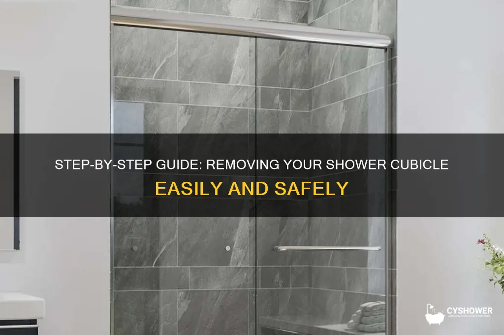 how to remove shower cubicle