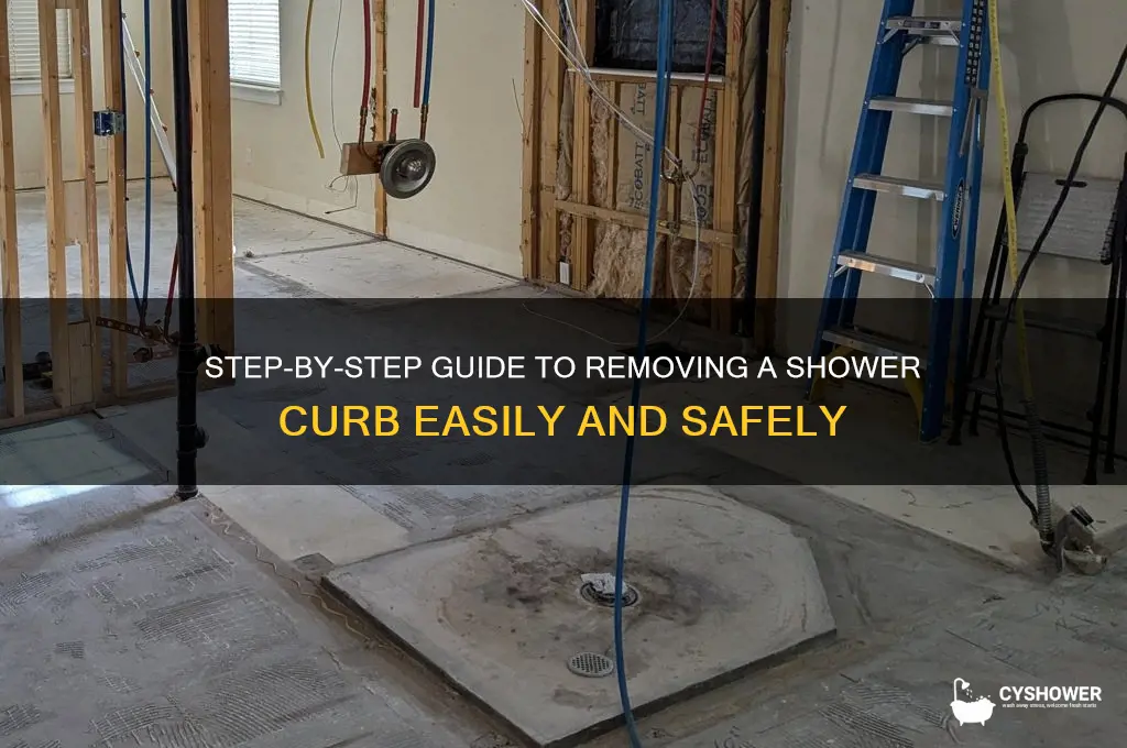 how to remove shower curb