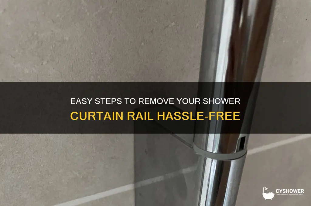 how to remove shower curtain rail