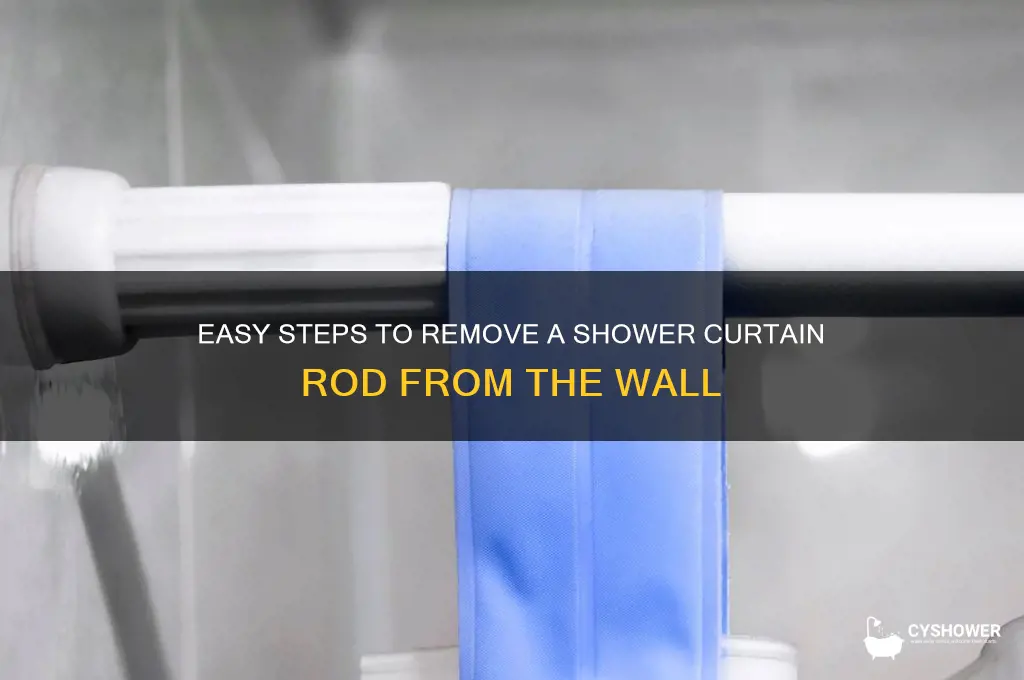 how to remove shower curtain rod from wall