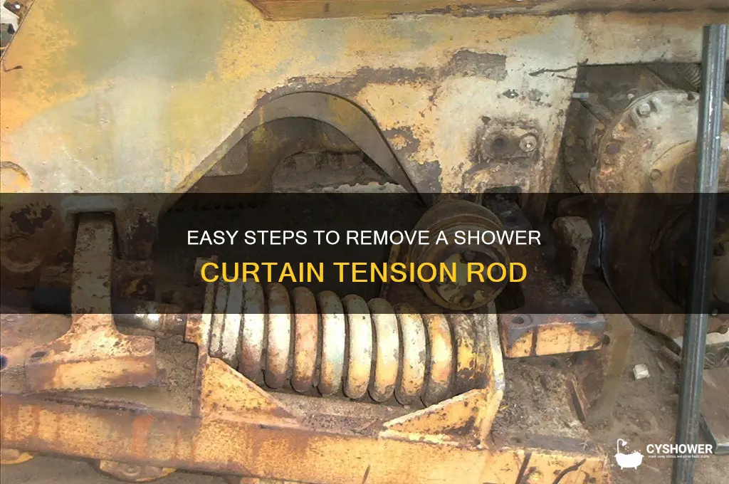 how to remove shower curtain tension rod