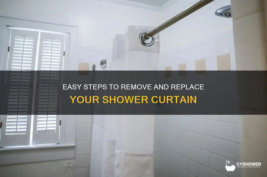 how to remove shower curtain