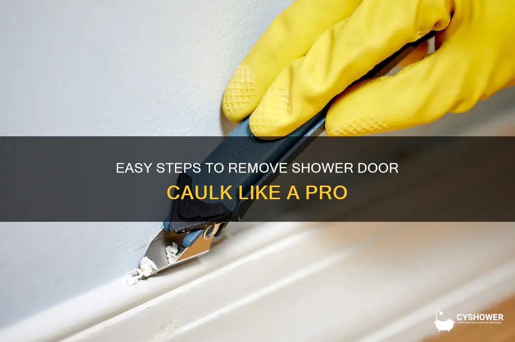 how to remove shower door caulk