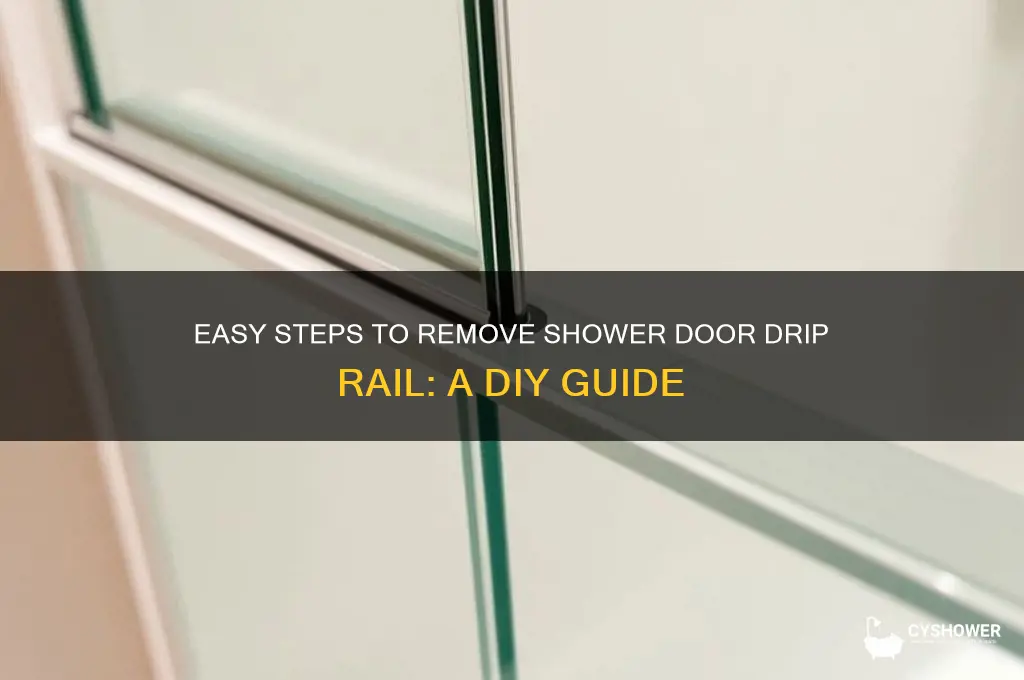 how to remove shower door drip rail