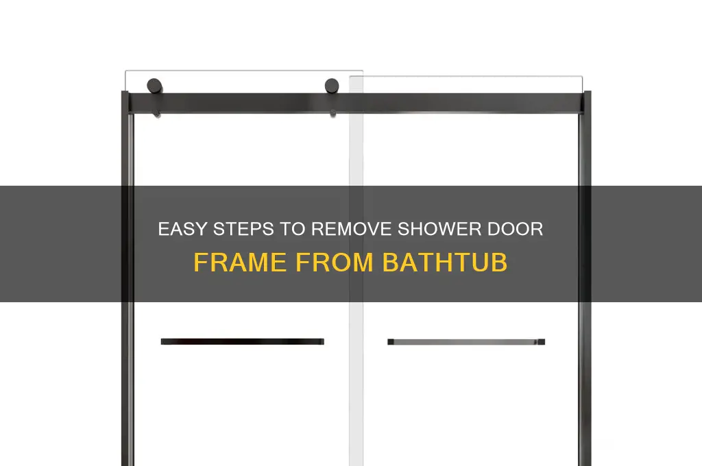 how to remove shower door frame from bathtub