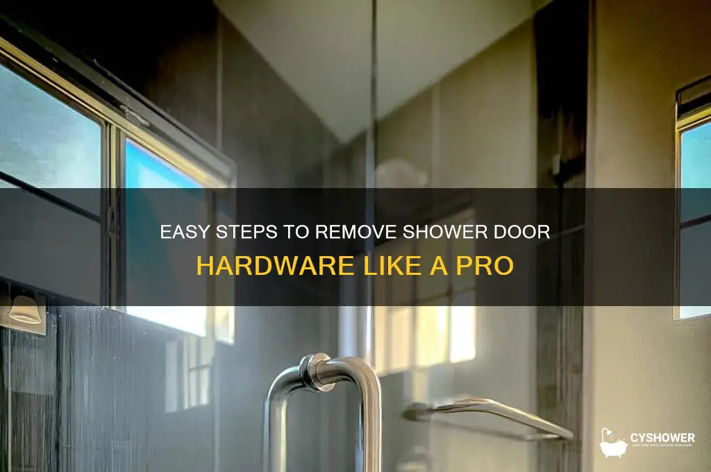 how to remove shower door hardware