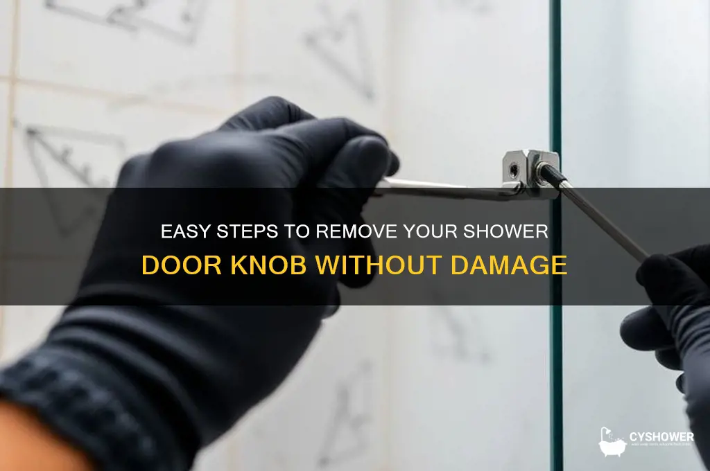 how to remove shower door knob