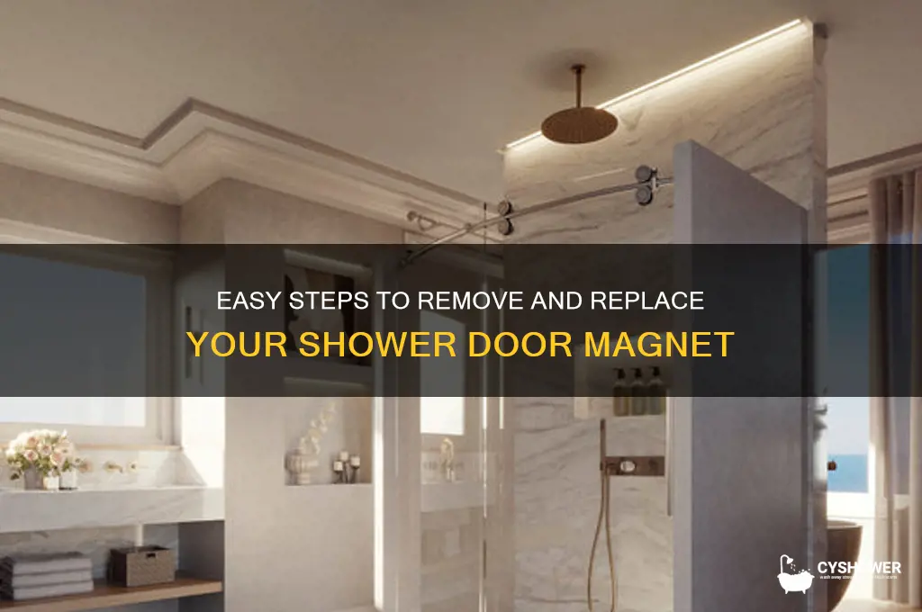 how to remove shower door magnet