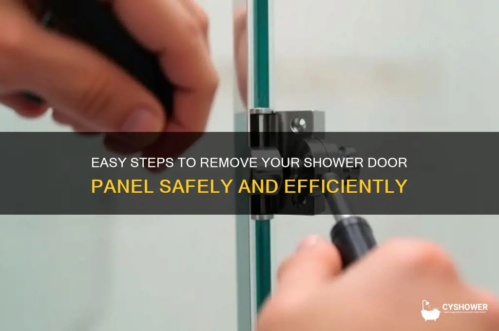 how to remove shower door panel