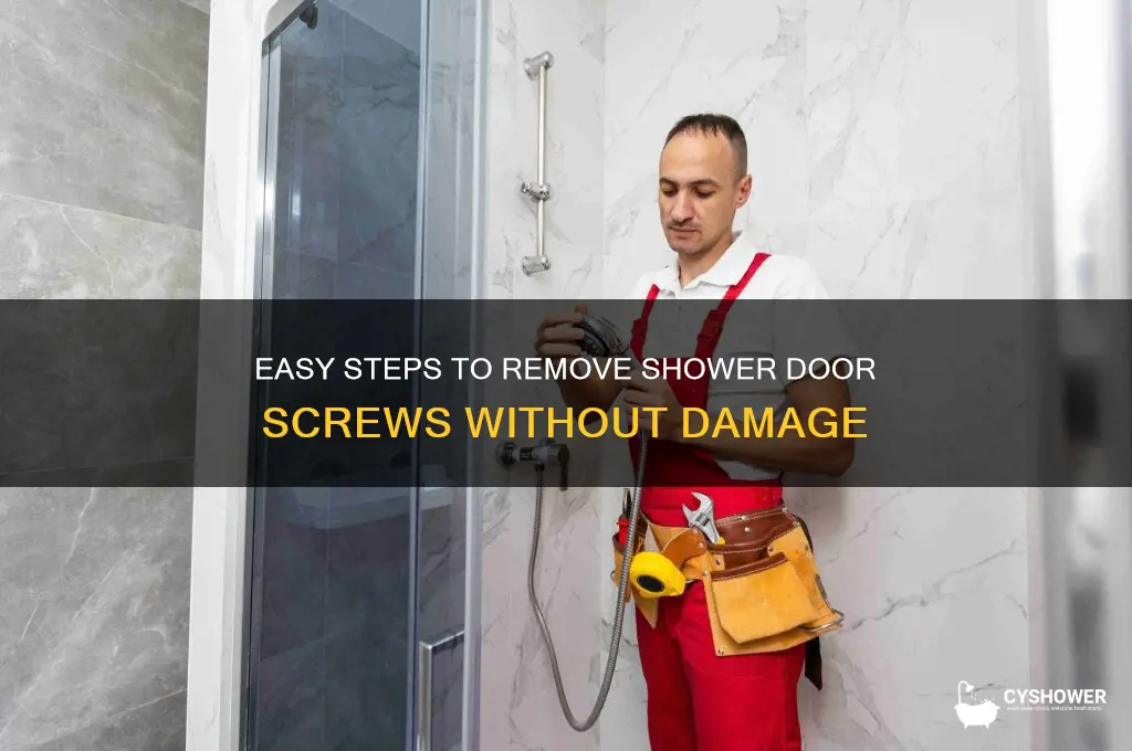 how to remove shower door screws