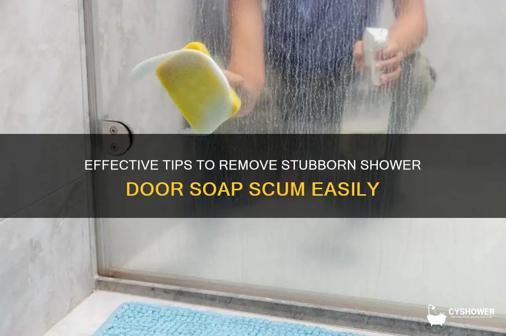 how to remove shower door soap scum