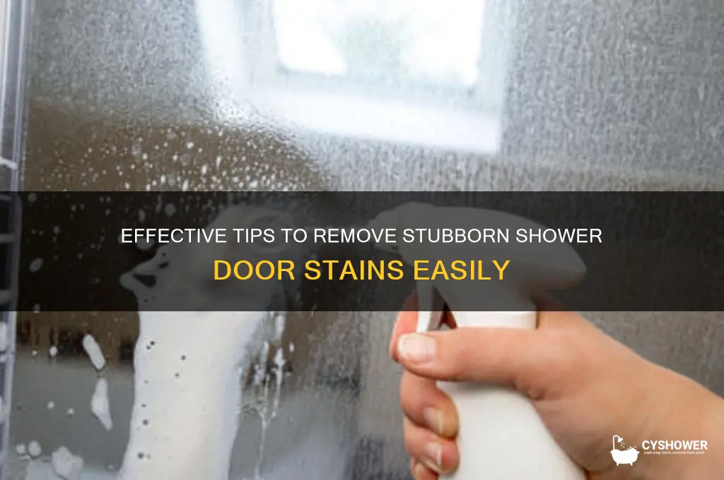 how to remove shower door stains