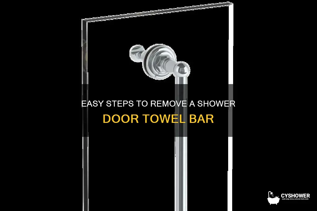 how to remove shower door towel bar