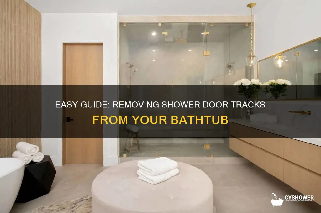 how to remove shower door tracks from tub