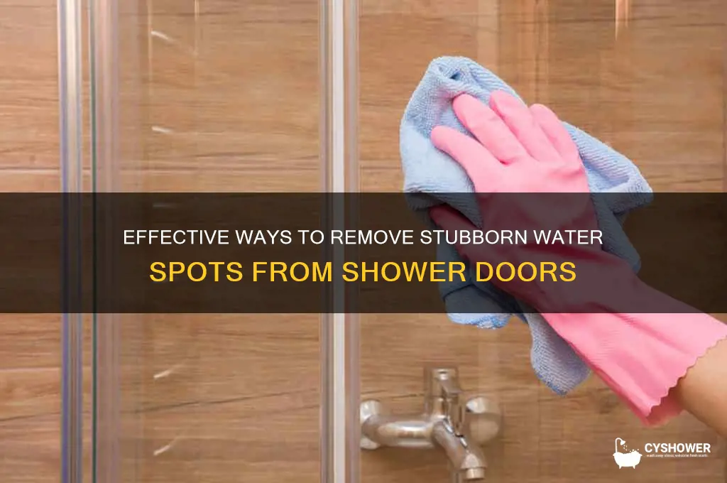 how to remove shower door water spots
