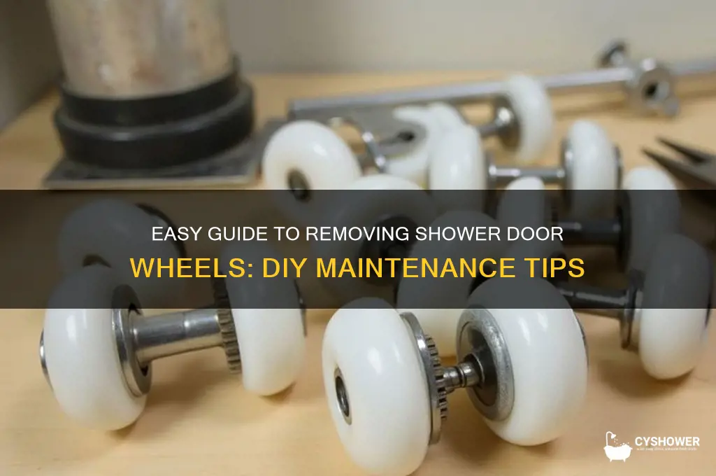 how to remove shower door wheels