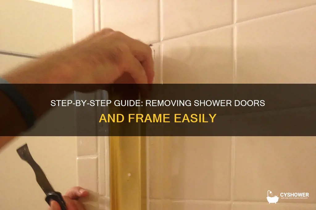 how to remove shower doors and frame