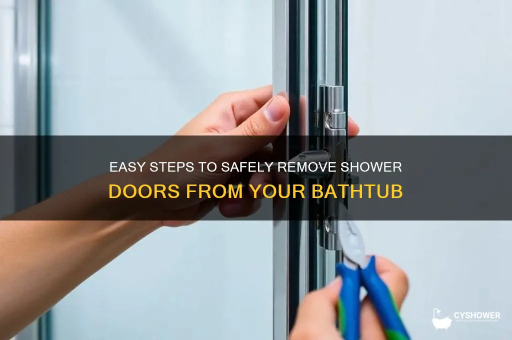 how to remove shower doors from a tub